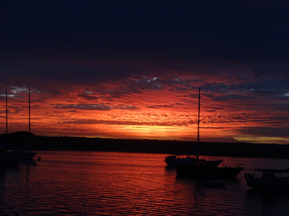 Sunset at harbor 01-17-2015